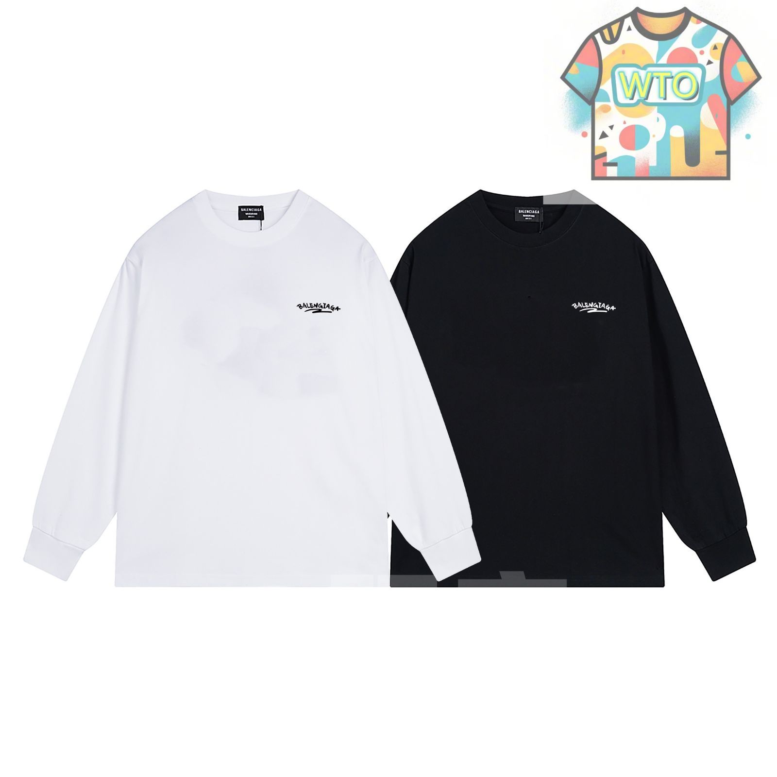 大人気！ Balenciaga グラフィティプリント ロングスリーブTシャツ