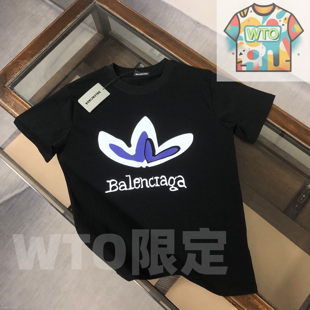 WTO通販 BALENCIAGA 春夏 ロゴプリントTシャツ -WTO輸入-VBB62