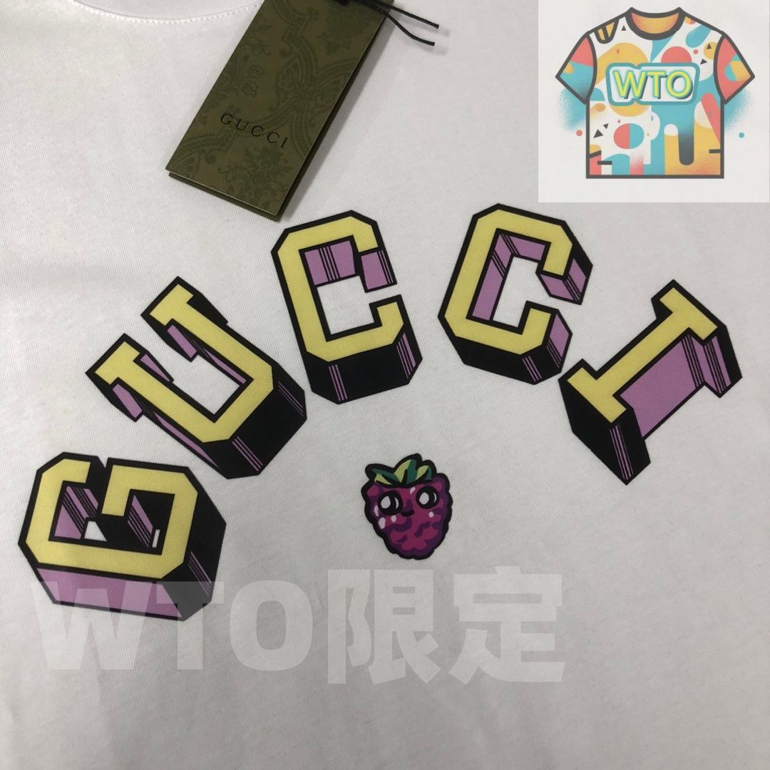  WTO通販 GUCCI 春夏 ロゴプリントTシャツ WTO輸入 UZG 87 Tシャツ アパレル キャラクターグッズ