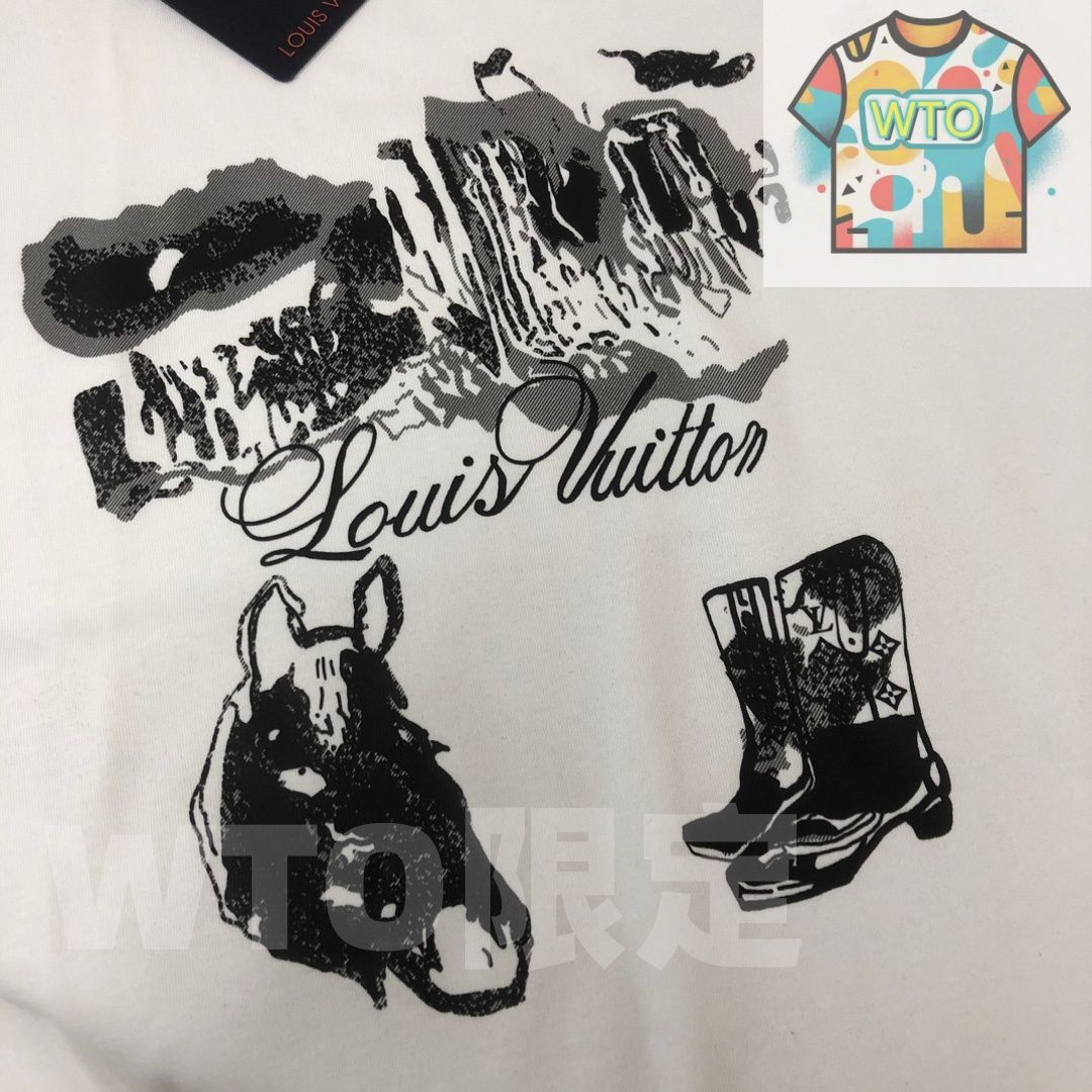  WTO通販 Louis Vuitton 春夏 ロゴプリントTシャツ WTO輸入 XDF 54 Tシャツ アパレル キャラクターグッズ
