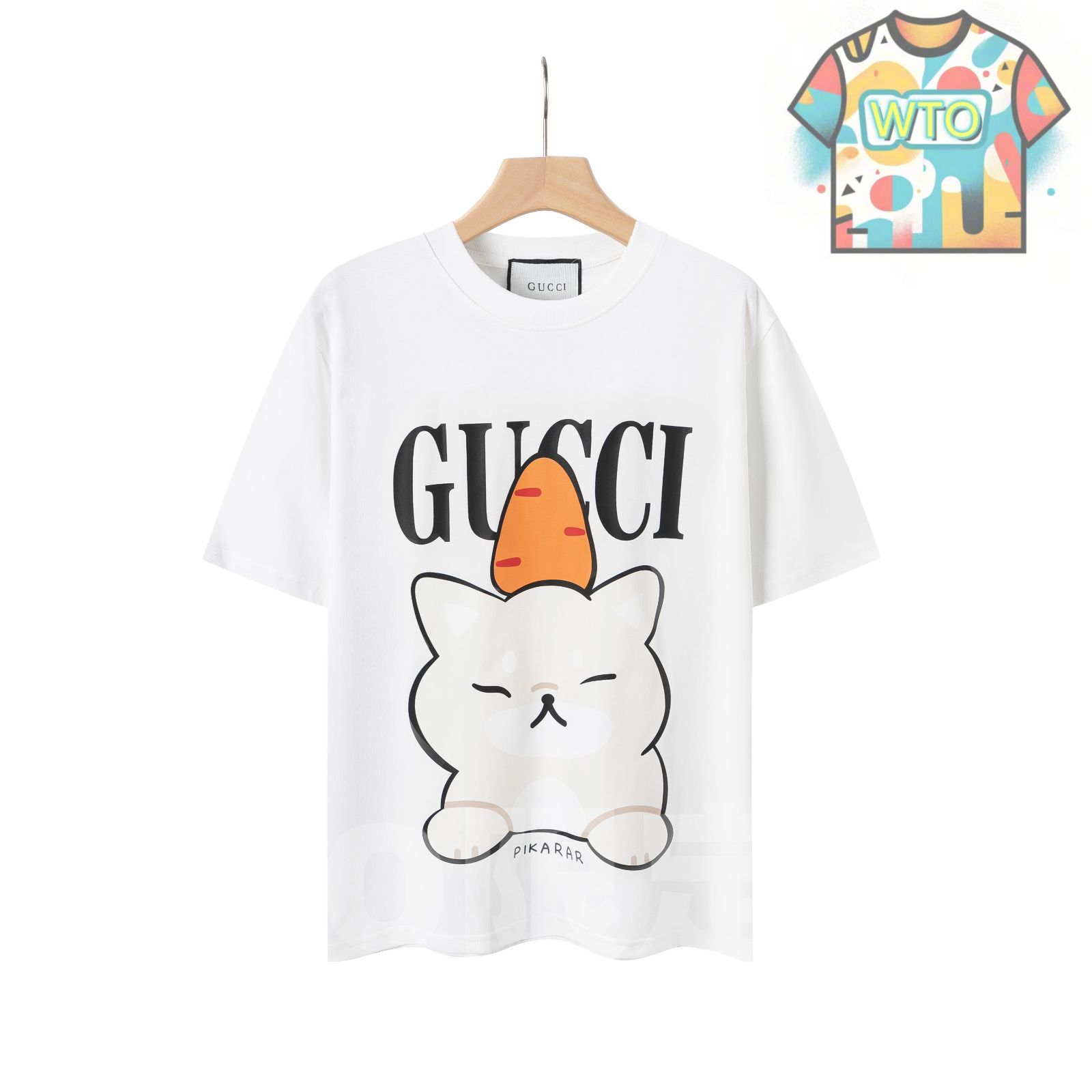 WTO通販 GUCCI 2025春夏 ウサギ プリントTシャツ WTO輸入 GDY 07