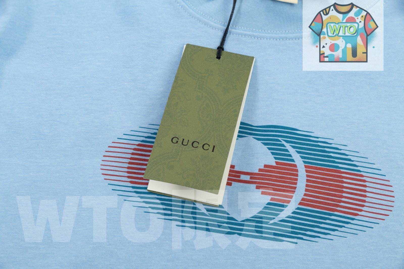 Guc ロゴファントムプリントTシャツ