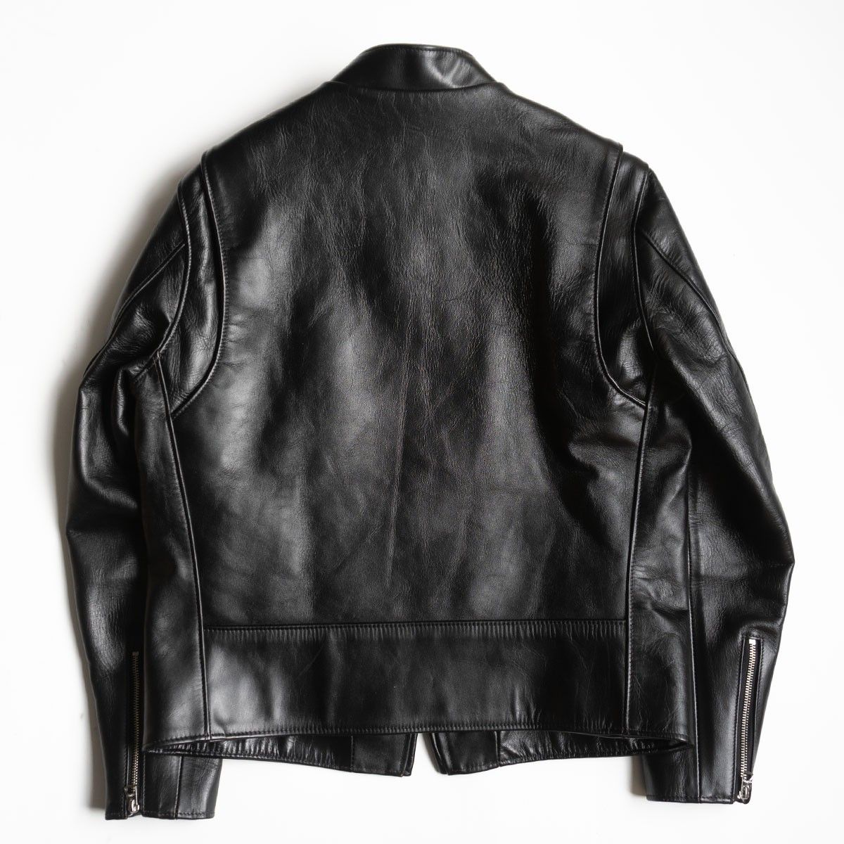 ビッグサイズ SCHOTT 641XJH SPECIAL HORSEHIDE CAFE RACER 42 ホースハイド レザー シングルライダースジャケット ブラック ショット 25110318