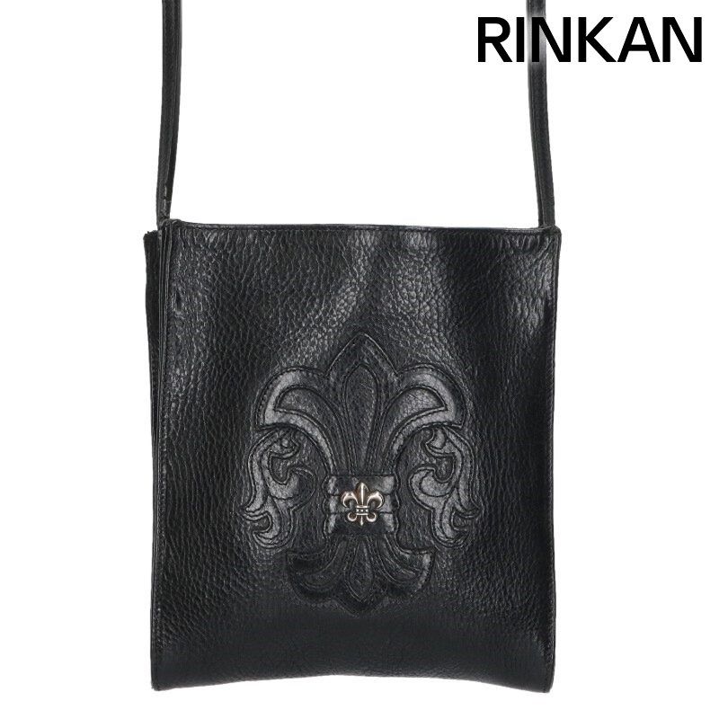 クロムハーツ SQ PKT BS FLUER スクエアポケット BSフ 装飾レザーショルダーバッグ メンズ