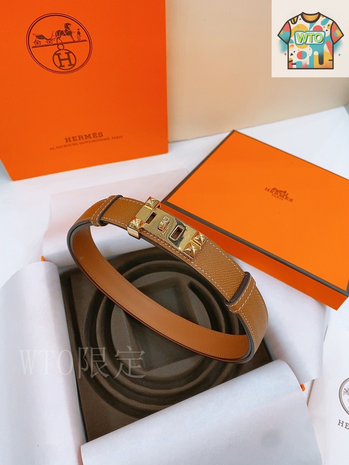 WTO通販 Herm s エルメス Madame レザーベルト-WTO輸入-HLM 62