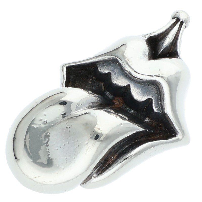 クロムハーツ LIPS TONGUE CHARM リップアンドタンチャーム シルバーネックレストップ メンズ