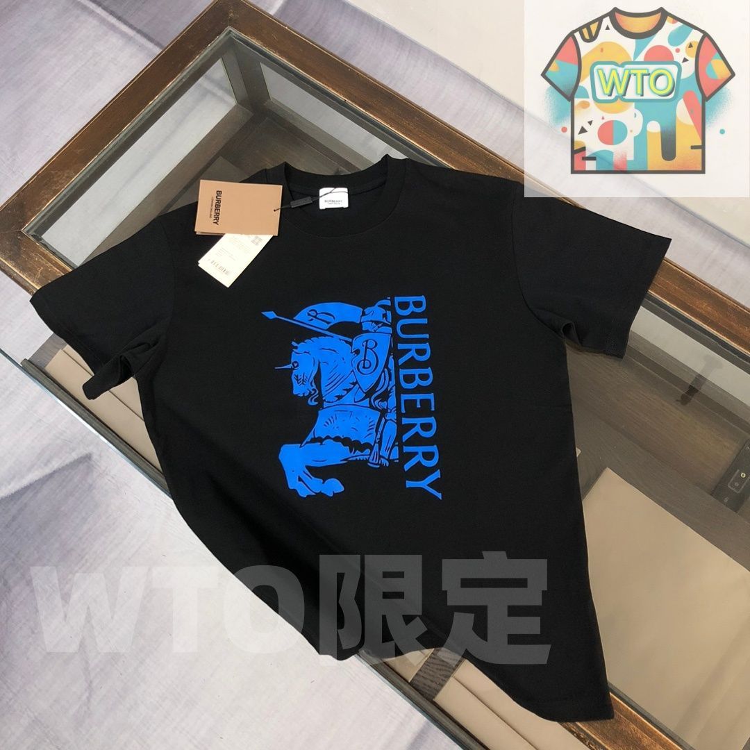 WTO通販 Burberry 戦馬騎士プリント クルーネックTシャツ - カップル対応 -WTO輸入-DGK92