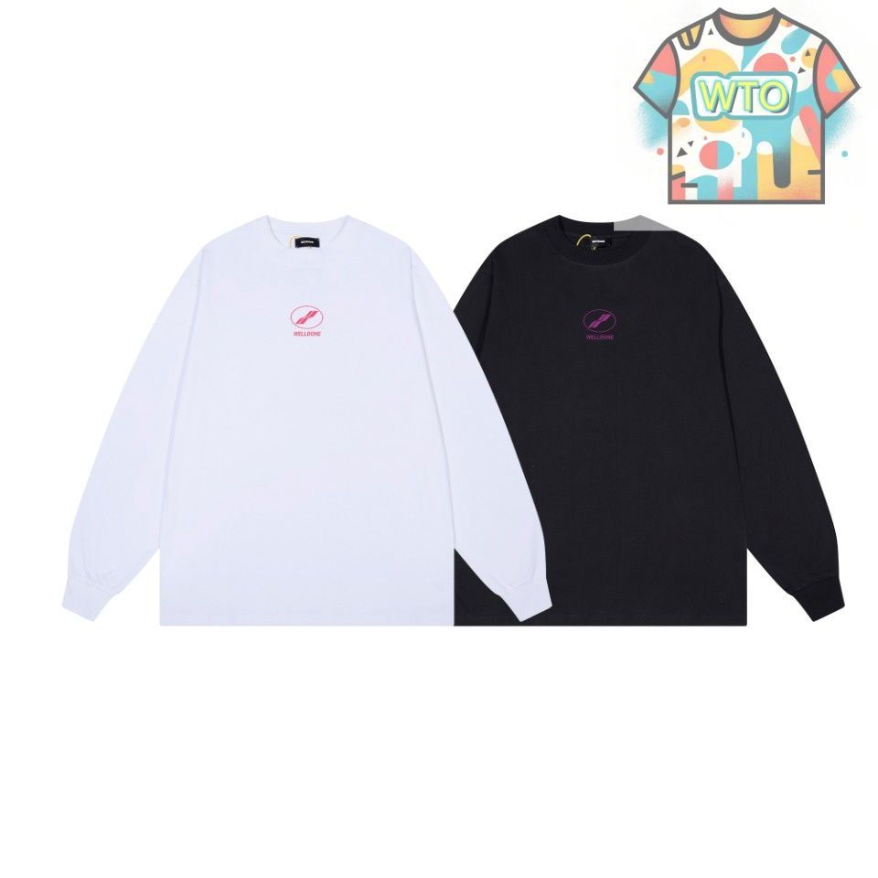 WTO通販 ON 819 メンズ ロングスリーブ Tシャツ プリント ブラック ホワイト S-L -WTO輸入-RGD 96