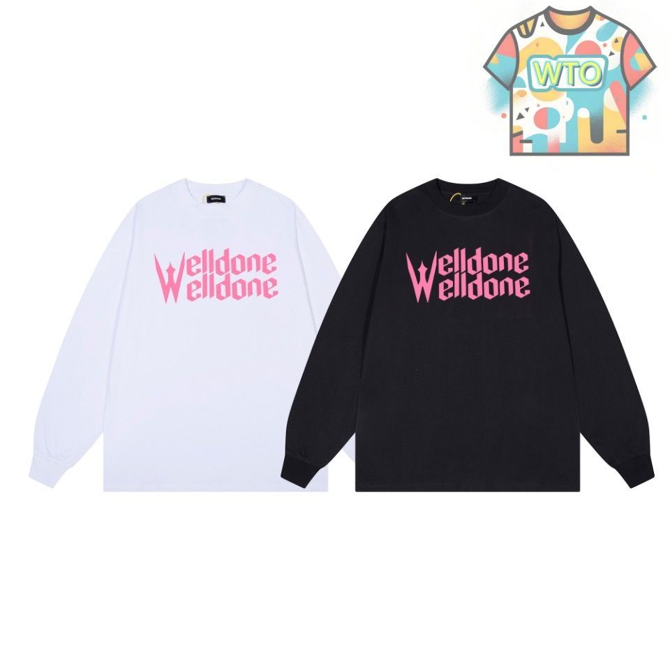 ON 822 メンズ ロングスリーブ Tシャツ プリント ブラック ホワイト S-L