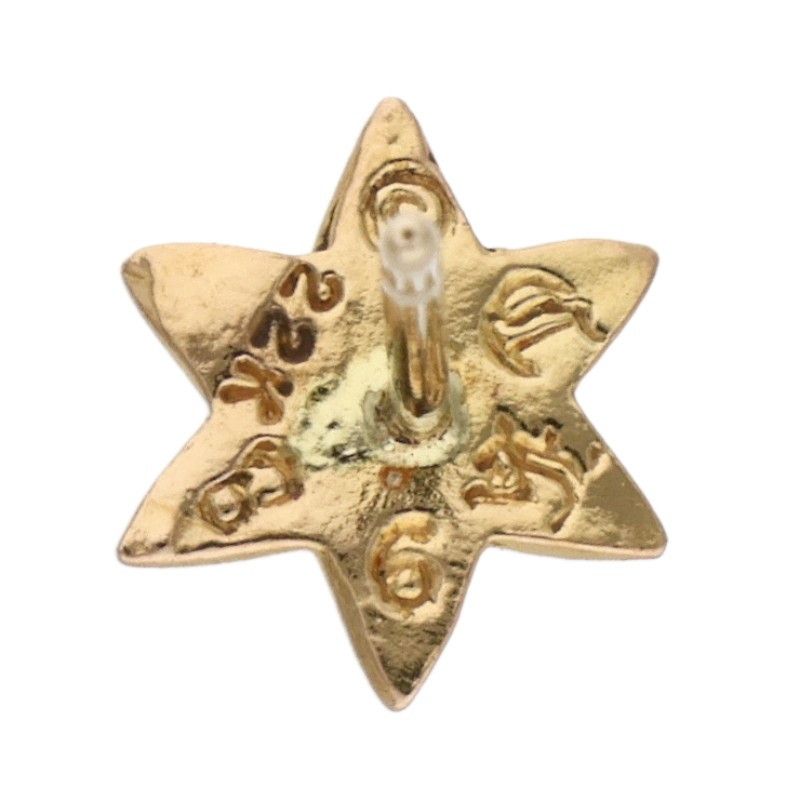 クロムハーツ 22K CO STAR/スタースタッド オールド ゴールドピアス