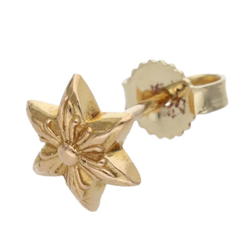 クロムハーツ 22K CO STAR/スタースタッド オールド ゴールドピアス