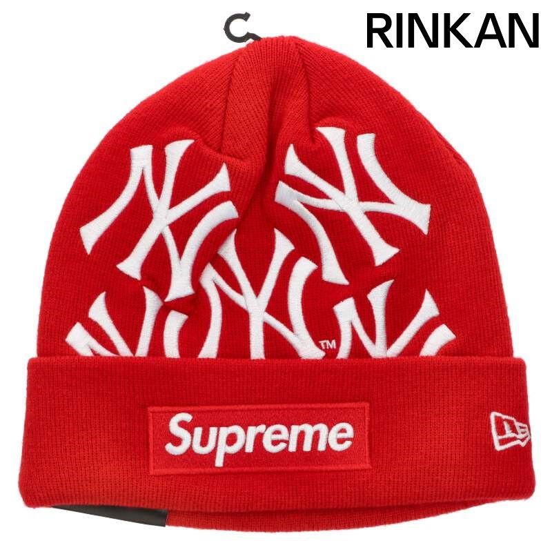 シュプリーム ×ニューエラ New Era New York Yankees Box Logo Beanie ヤンキースボックスロゴビーニーキャップ メンズ