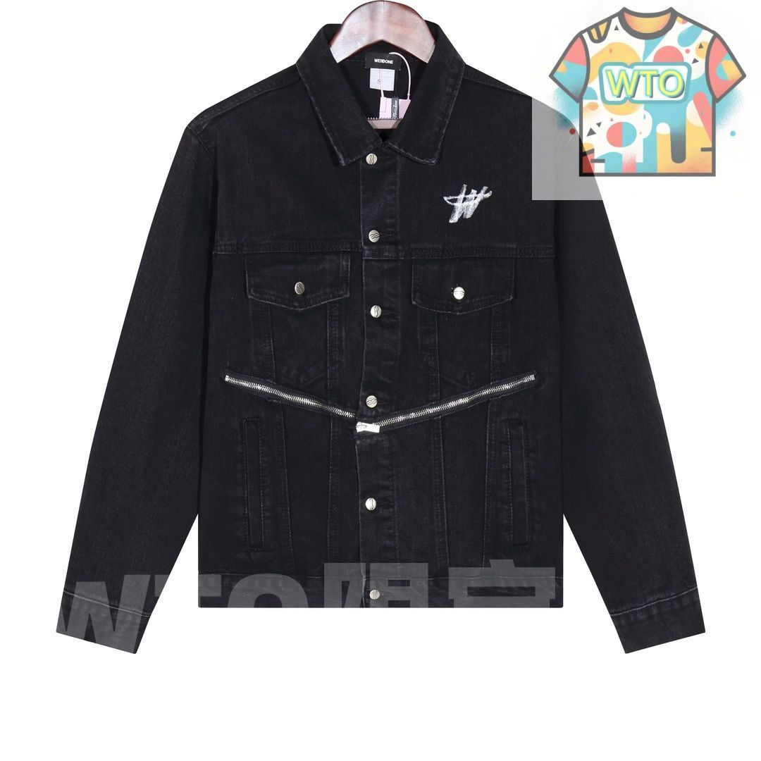 WTO通販 We 11 done メンズ＆レディース デニムジャケット グラフィックロゴ ブラック 46 52 WTO輸入 JLH 49
