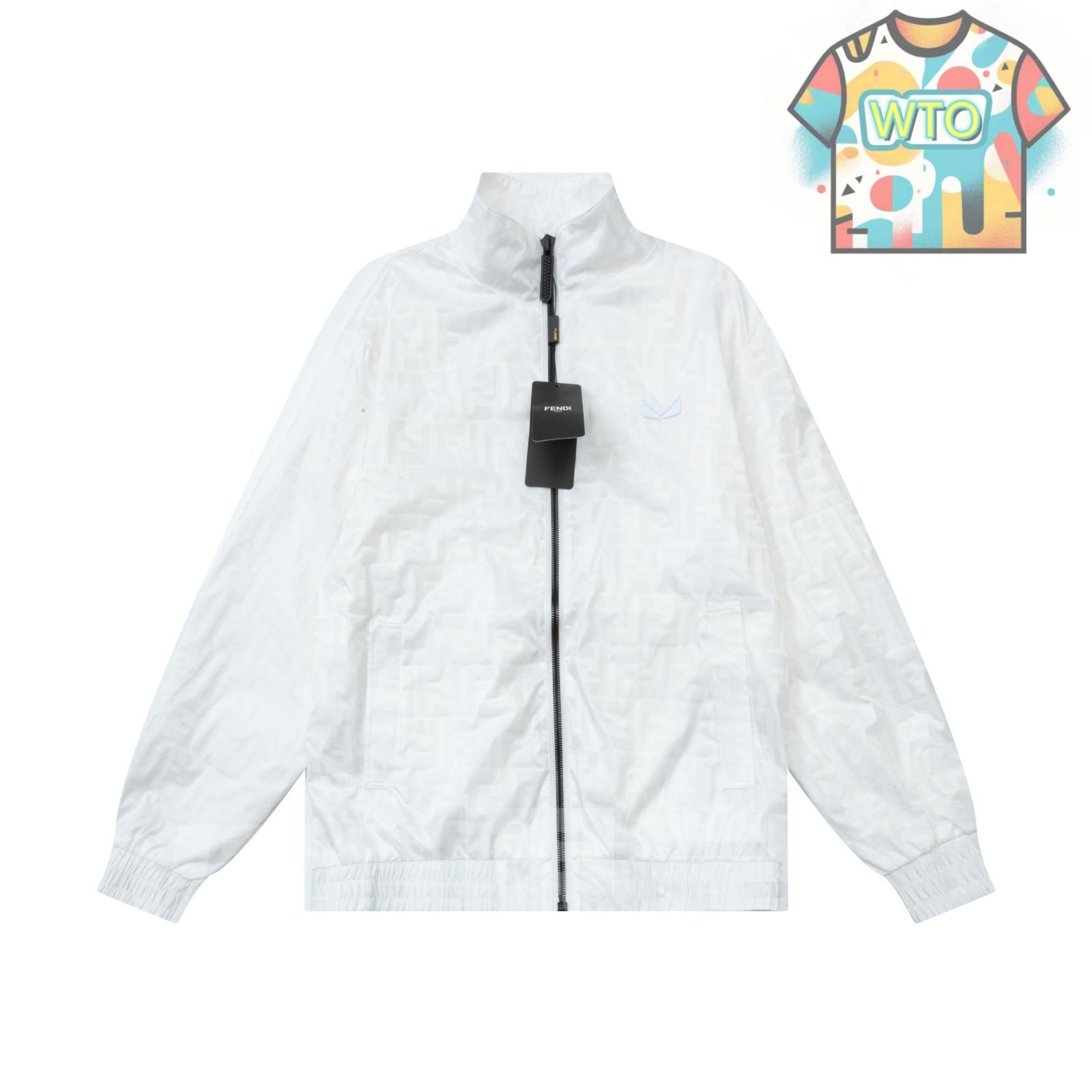 WTO通販 FENDI メンズ ジャケット モノグラム ブラック ホワイト M-4XL -WTO輸入-QEZ33