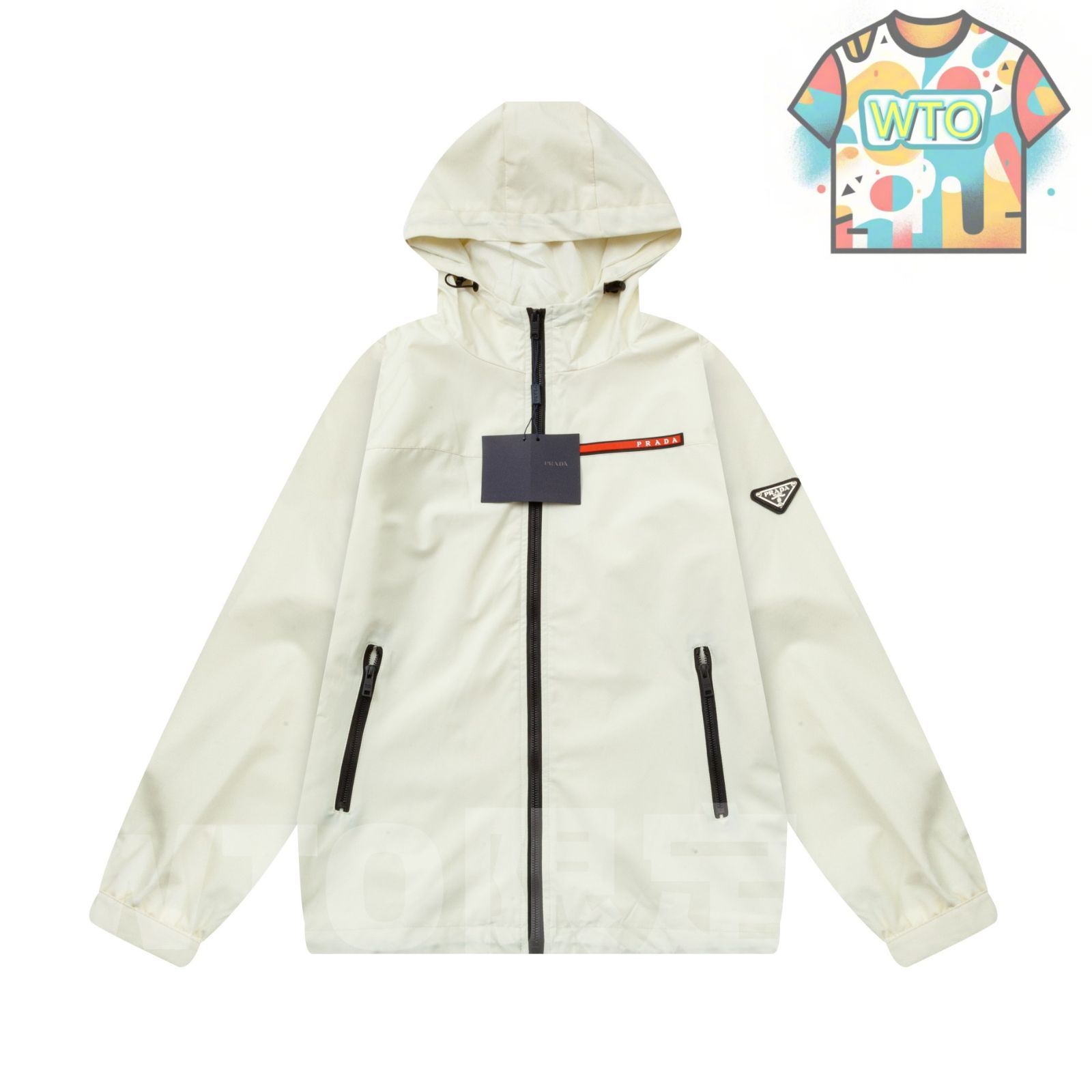 PRADA メンズ フーディー トライアングルロゴ 3色展開 M-4XL -WTO輸入1