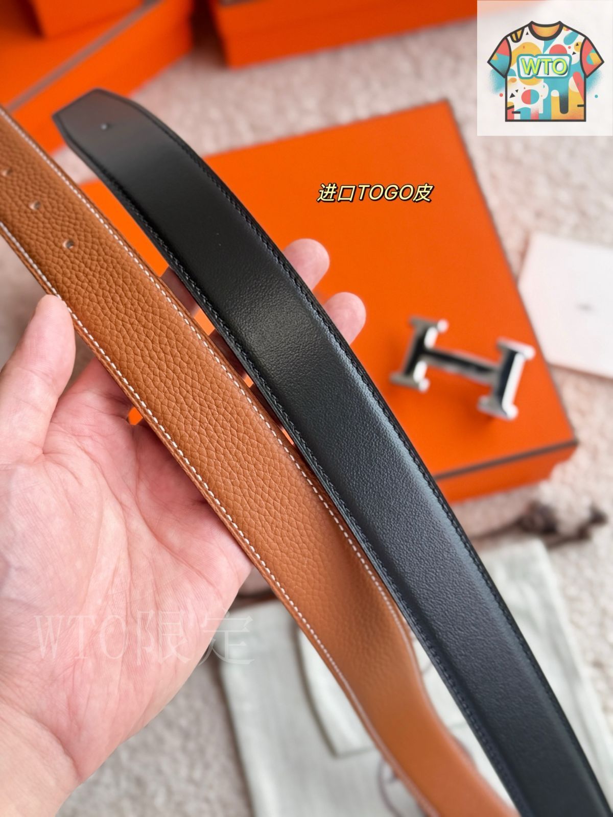 WTO通販 BRUSH ブラッシュ トゴレザー メンズベルト-WTO輸入-BFO05