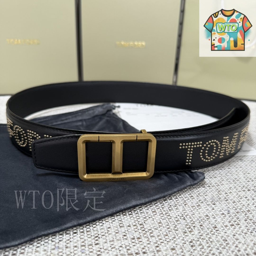 WTO通販 Tom Ford トムフォード ダブルフェイス頭層牛皮ベルト-WTO輸入-ONN78