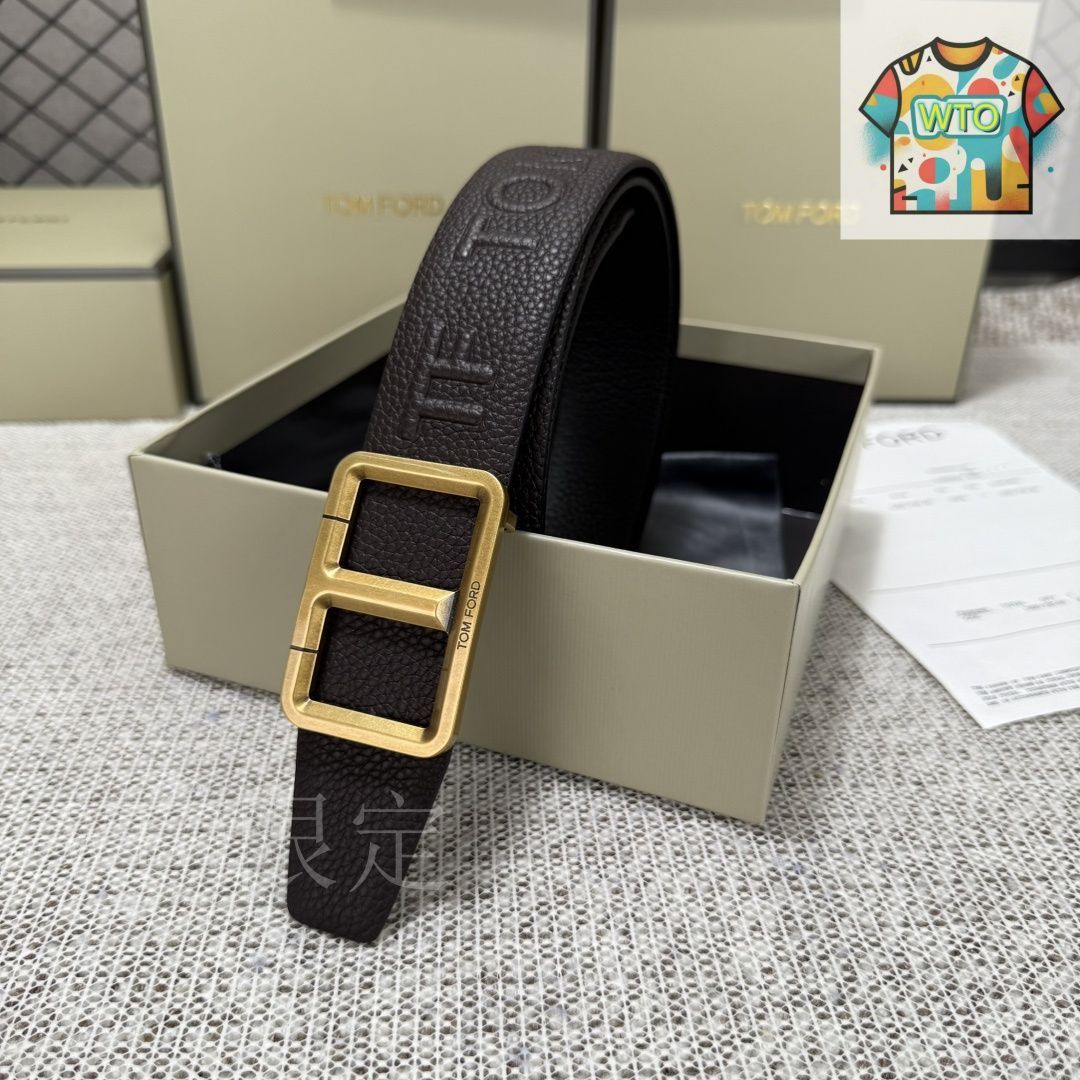WTO通販 Tom Ford トムフォード ダブルフェイスレザーベルト-WTO輸入-XVD49