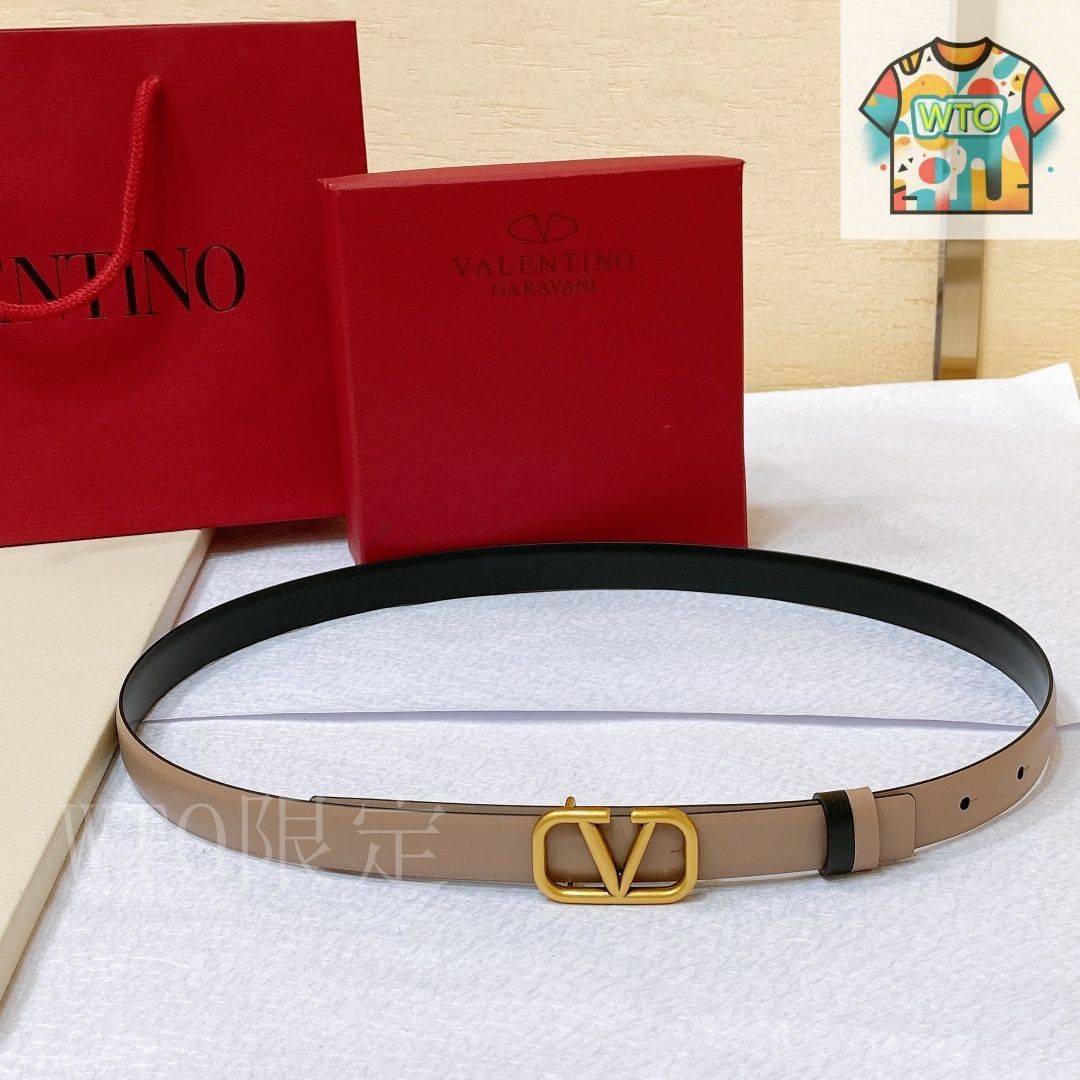 WTO通販 VALENTINO GARAVANI ヴァレンティーノ ガラヴァーニ VLOGO SIGNATURE レザーベルト-WTO輸入-WFK70
