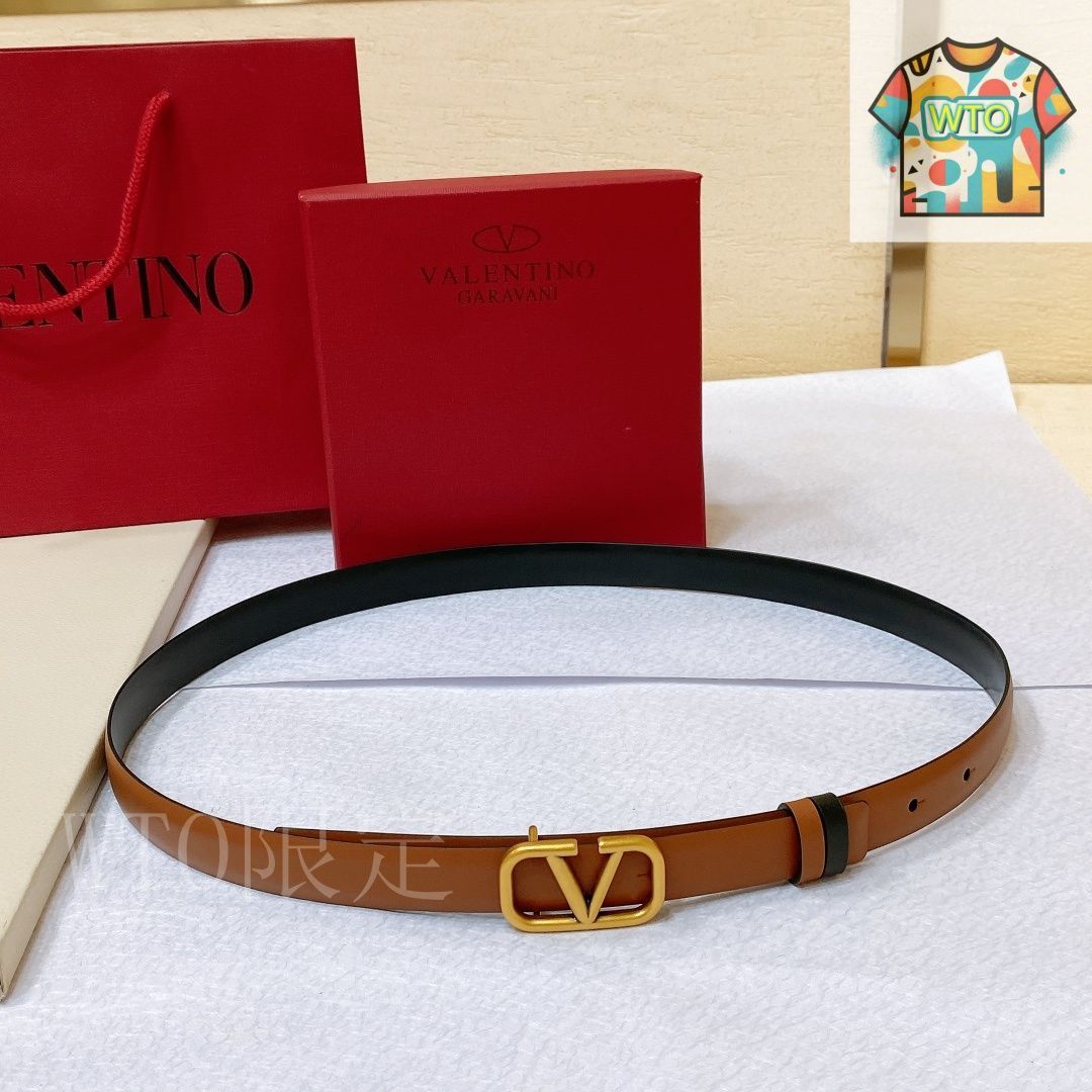 WTO通販 VALENTINO GARAVANI ヴァレンティーノ ガラヴァーニ VLOGO SIGNATURE レザーベルト-WTO輸入-GPY64