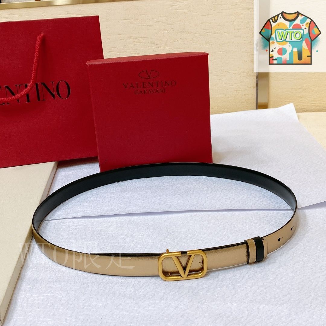 WTO通販 VALENTINO GARAVANI ヴァレンティーノ ガラヴァーニ VLOGO SIGNATURE レザーベルト-WTO輸入-WEE62