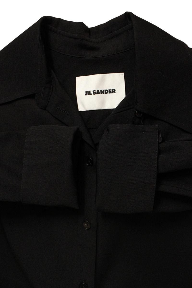 ウールギャバジン長袖シャツ