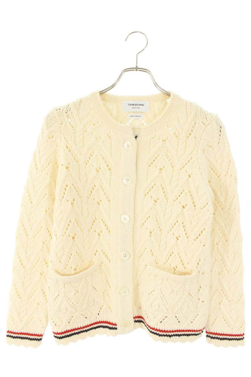 トムブラウン FKC421A-Y1024100 メリノウールカーディガン レディース 36