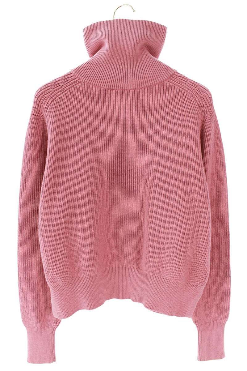 ハイネックハーフジップニット レディース