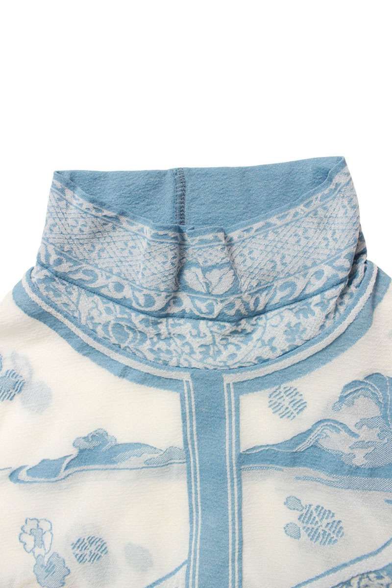 マメクロゴウチ MM24SS-KN009 グラフィックデザイン長袖カットソー レディース 2 GINKGOPHARMACY_COM