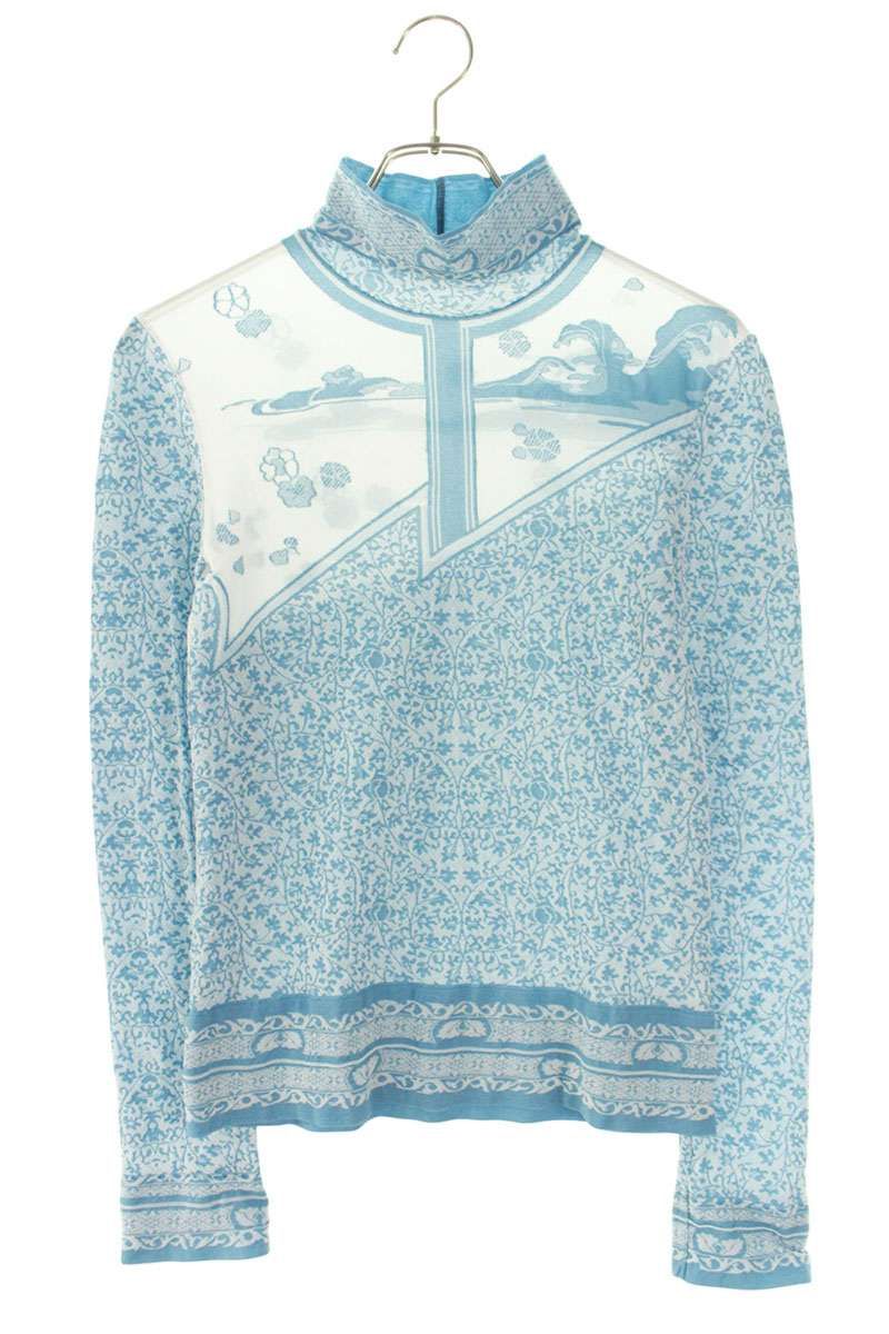 マメクロゴウチ MM24SS-KN009 グラフィックデザイン長袖カットソー レディース 2