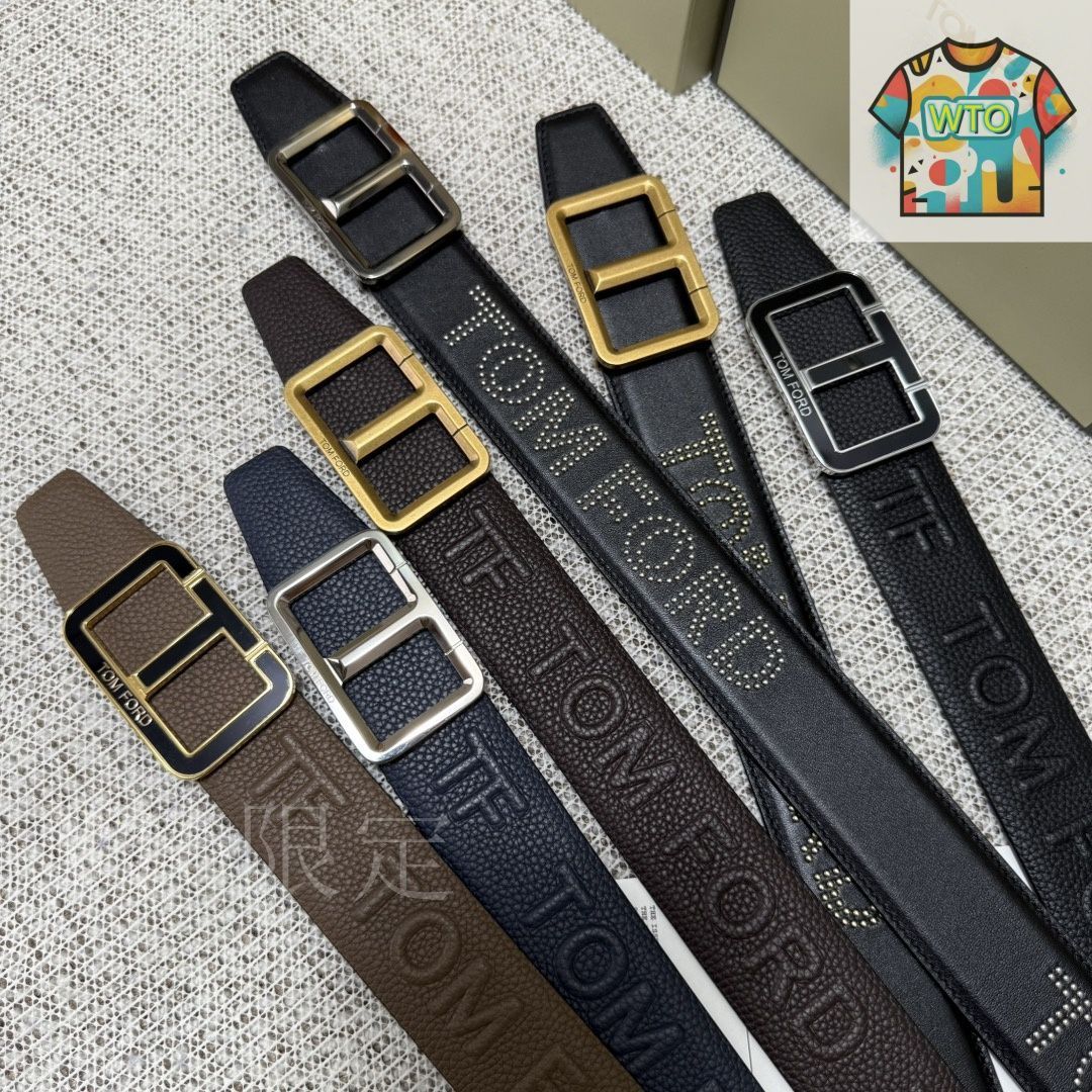 WTO通販 Tom Ford トムフォード ダブルフェイス頭層牛皮ベルト-WTO輸入-EJW68
