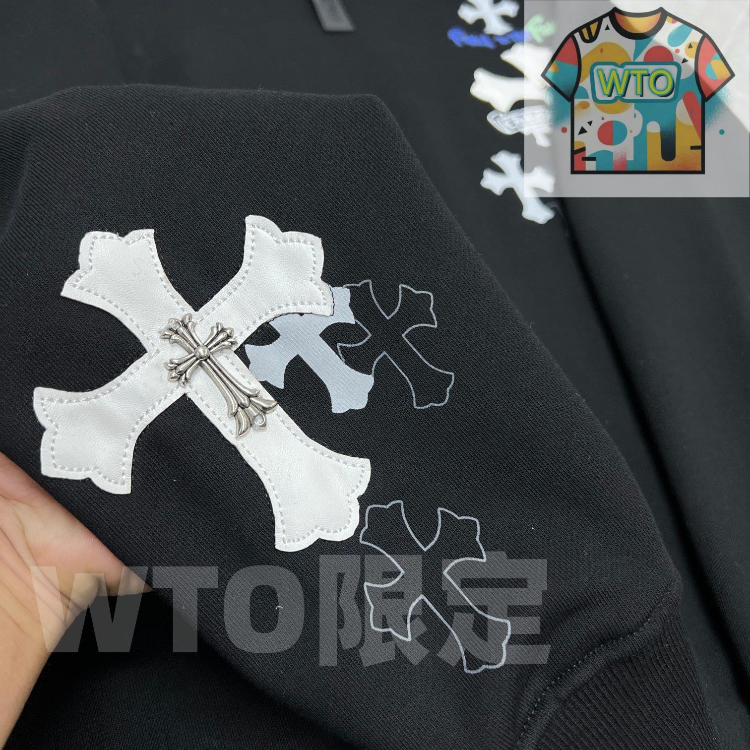 クロス＆サンスクリット レザーパッチ