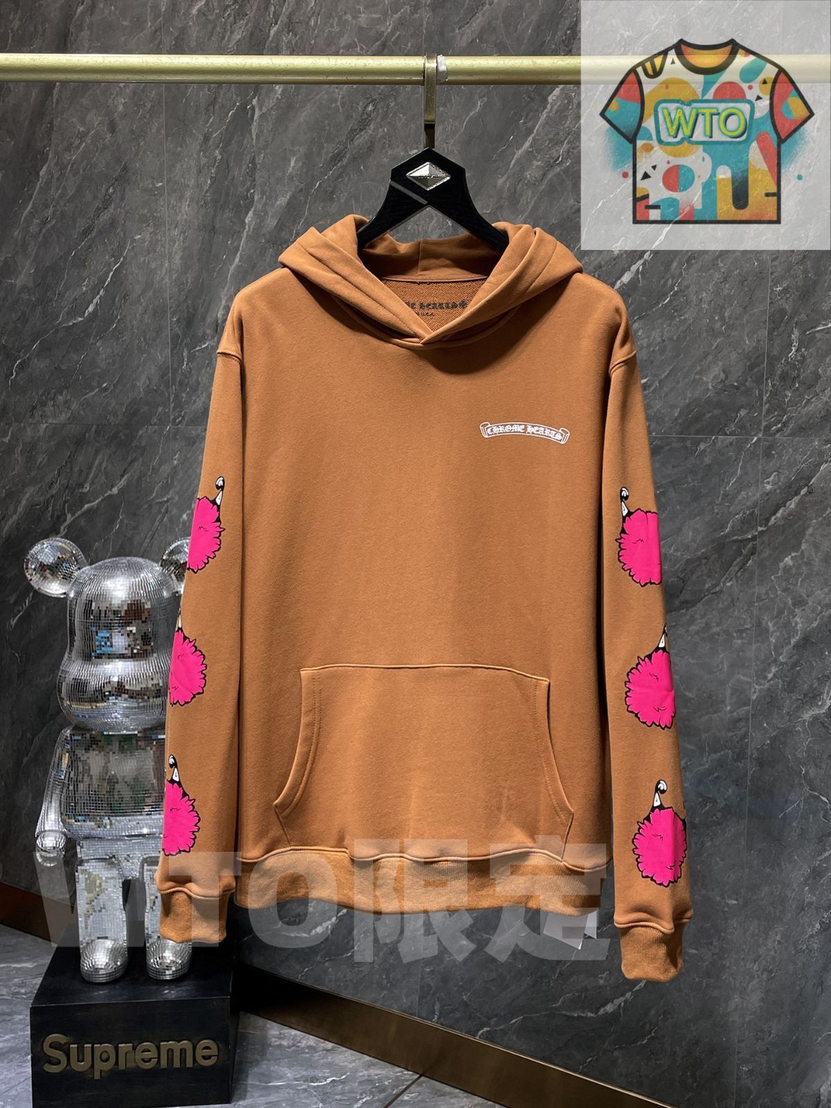 WTO通販 Chrome Hearts メンズ スウェットシャツ Mattyboy グラフィティ カスタムブラウン S-XL -WTO輸入-YVQ58