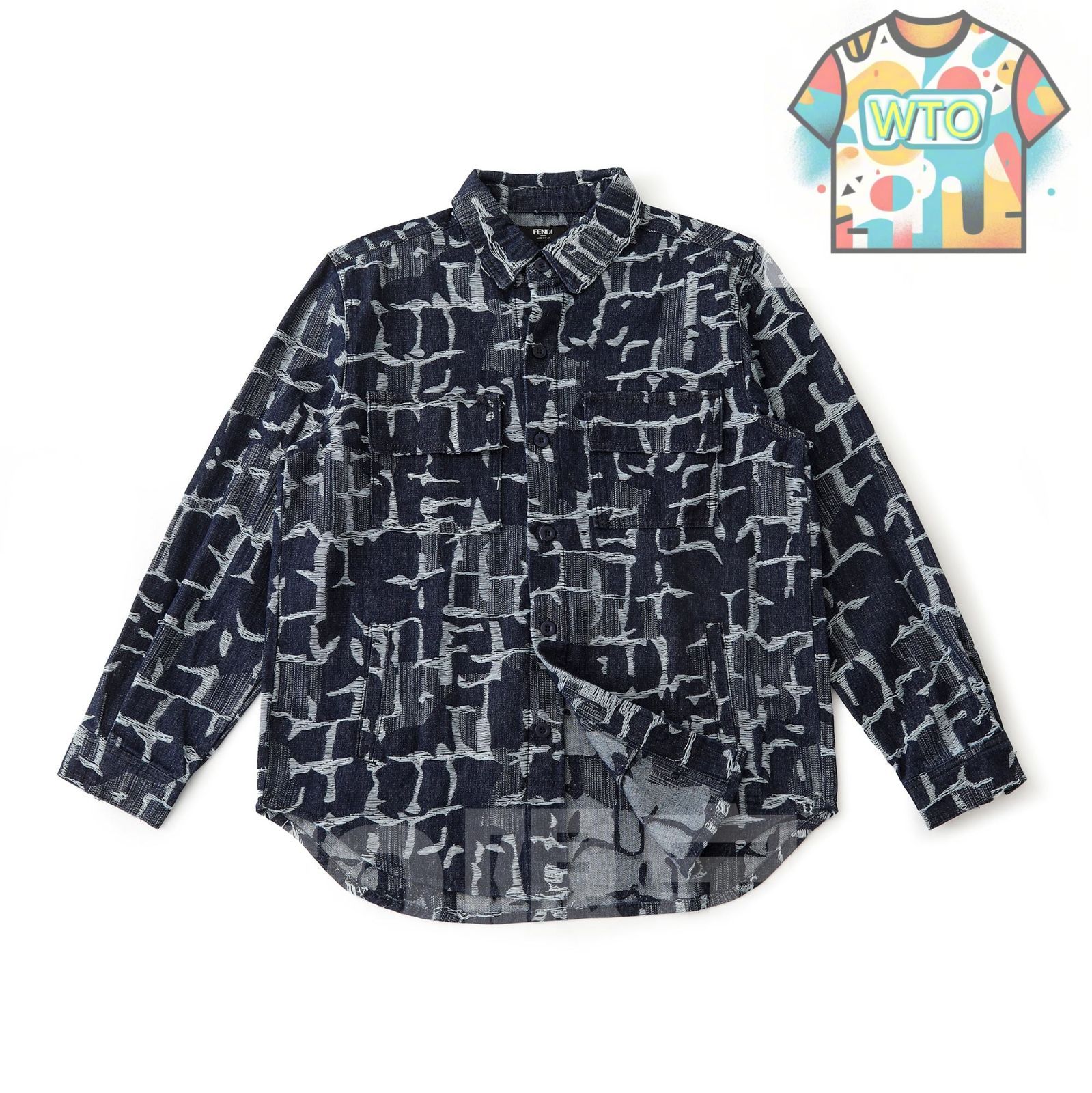 WTO通販 Fendi 2025秋冬 FFモノグラム デニムジャケット メンズ&レディース XS-L -WTO輸入-NHG28