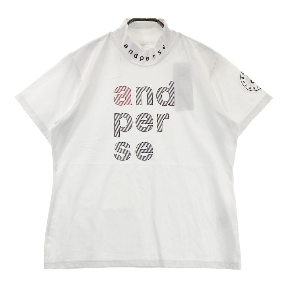 サイズ LL AND PER SE アンパスィ モデル ハイネック 半袖Tシャツ ホワイト系 240101559128 ゴルフウェア レディース ストスト