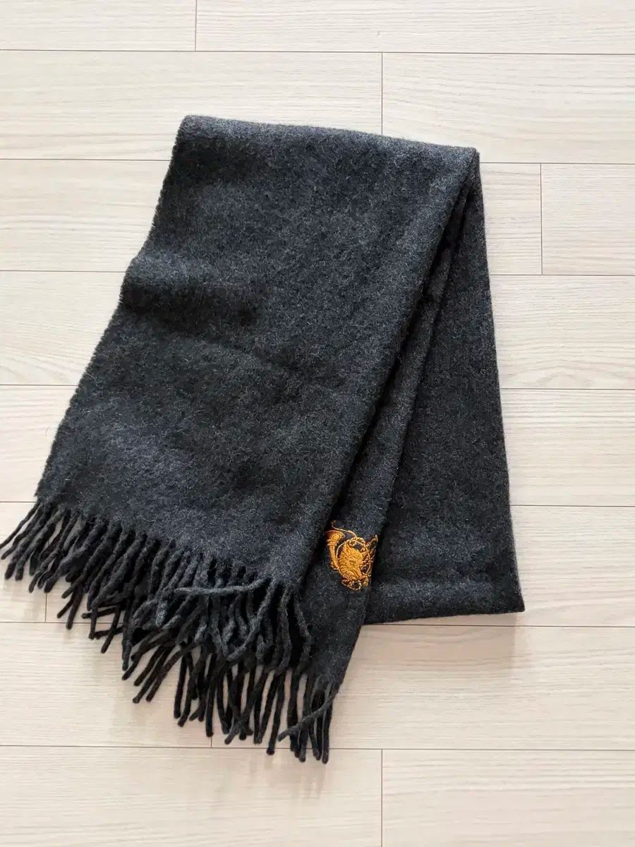 90s ヴィンテージ ポロ ラルフローレン キツネ ロゴ カシミア マフラー