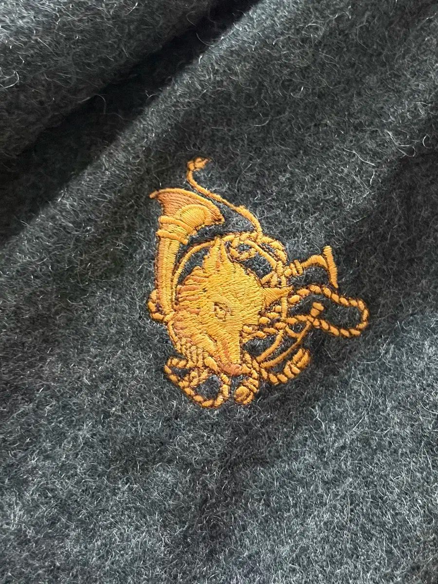 90 s ヴィンテージ ポロ ラルフローレン キツネ ロゴ カシミア マフラー