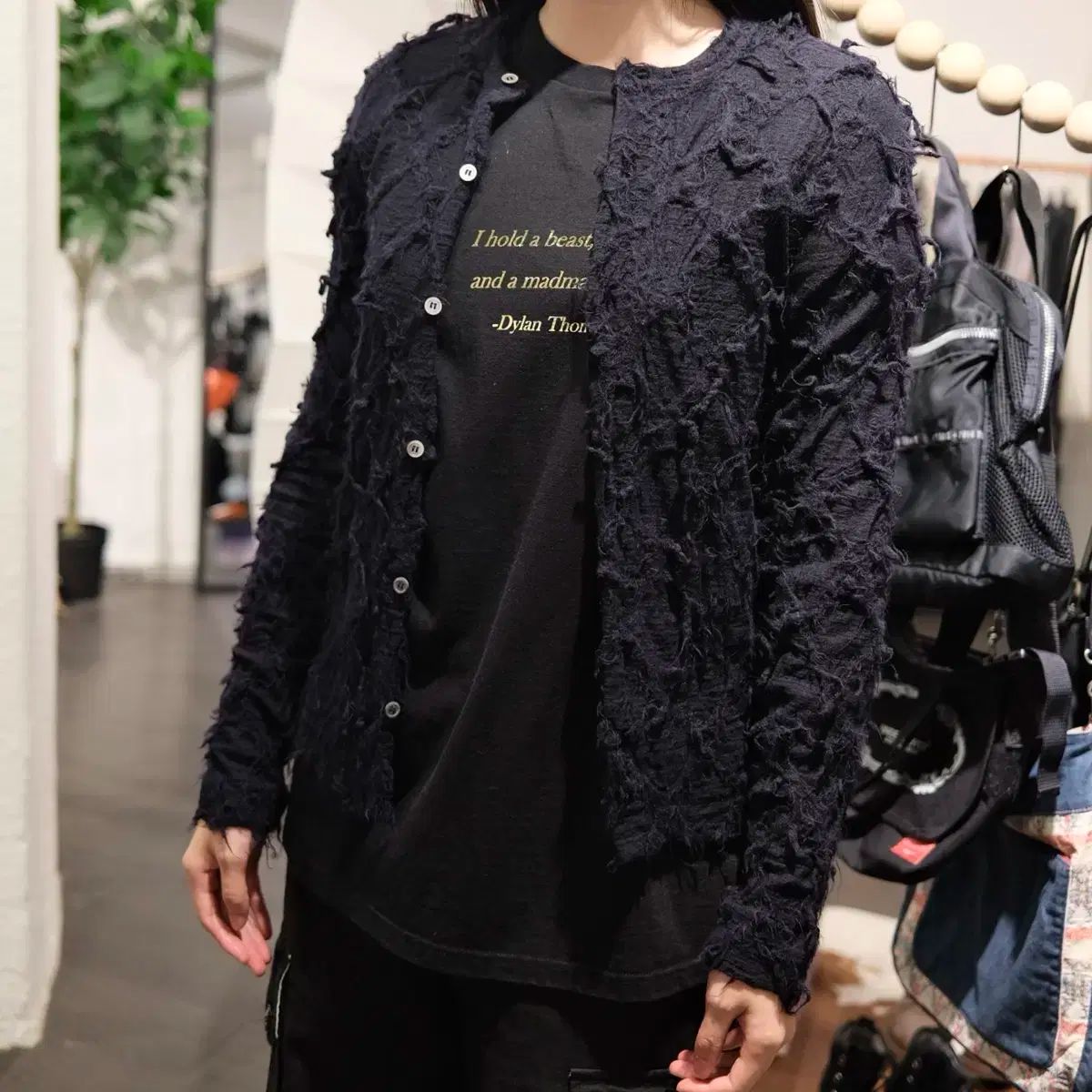  コム デ ギャルソン モヘア カーディガン 長袖 カーディガン ボレロ アンサンブル