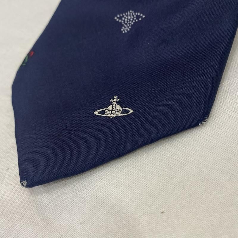 ヴィヴィアンウエストウッド オーブ総柄 ネクタイ 希少 シルバー