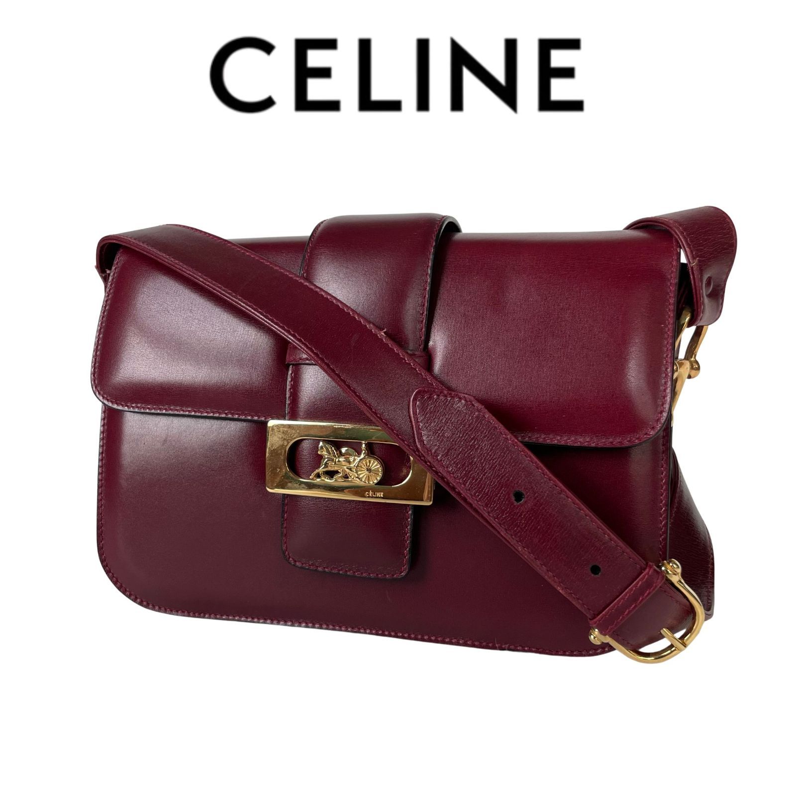 美品/希少カラー】CELINE セリーヌ 馬車金具 ホースキャリッジ