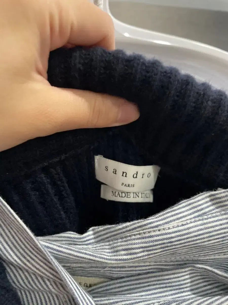 サンドロ スリット ベスト クロップドシャツ 55