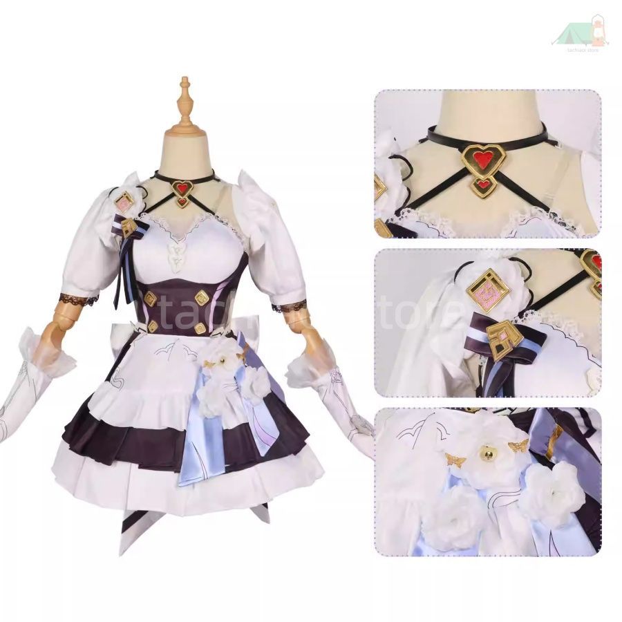 崩壊3 rd エリシア コスプレ衣装 メイド服 ゲーム イベント フルセット ウィッグ 没入感 エレガント ハロウィン悪魔 カップルコス