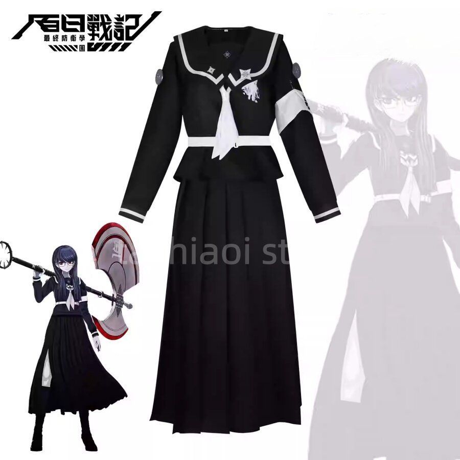 百日戦記 雫原ひるこ コスプレ衣装 黒ロングドレス 日系 アニメ イベント ウィッグ フルセット エレガント