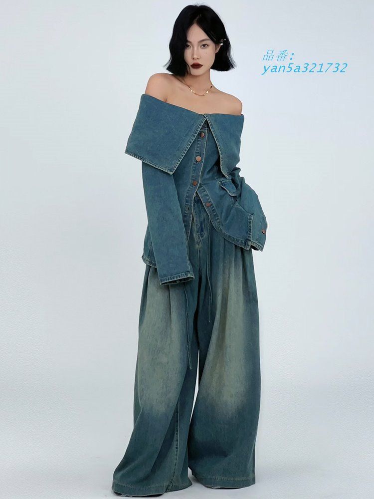 デニムシャツ長袖韓国ファッ yan5a321732