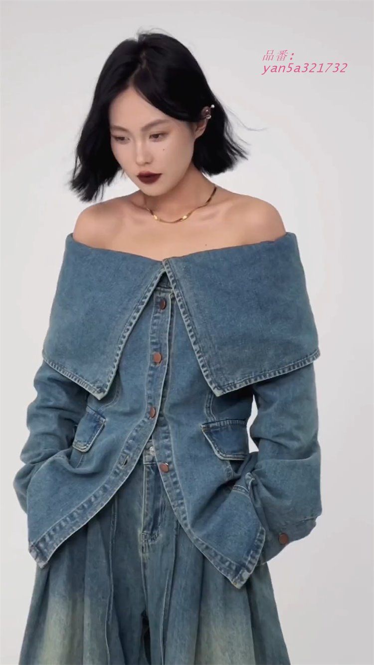デニムシャツ長袖韓国ファッ yan5a321732
