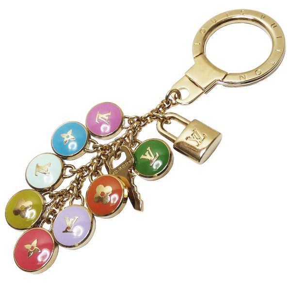 ルイ ヴィトン LOUIS VUITTON キーリング キーホルダー バッグチャーム ポルトクレ パスティーユ M65381 マルチ