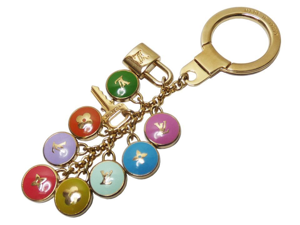 ルイ ヴィトン LOUIS VUITTON キーリング キーホルダー バッグチャーム ポルトクレ パスティーユ Ｍ６５３８１ マルチ