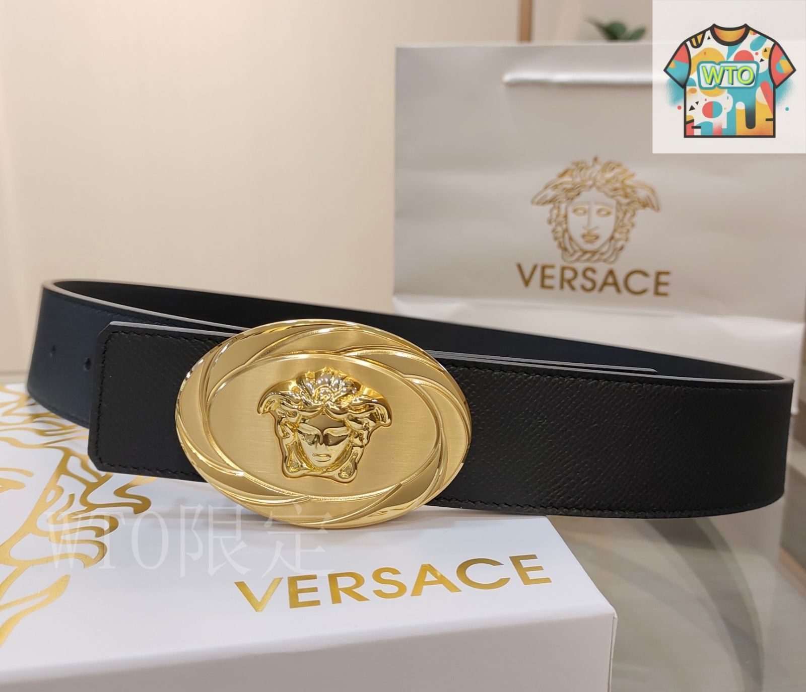WTO通販 Versace ヴェルサーチ レザーベルト-WTO輸入-QLI72