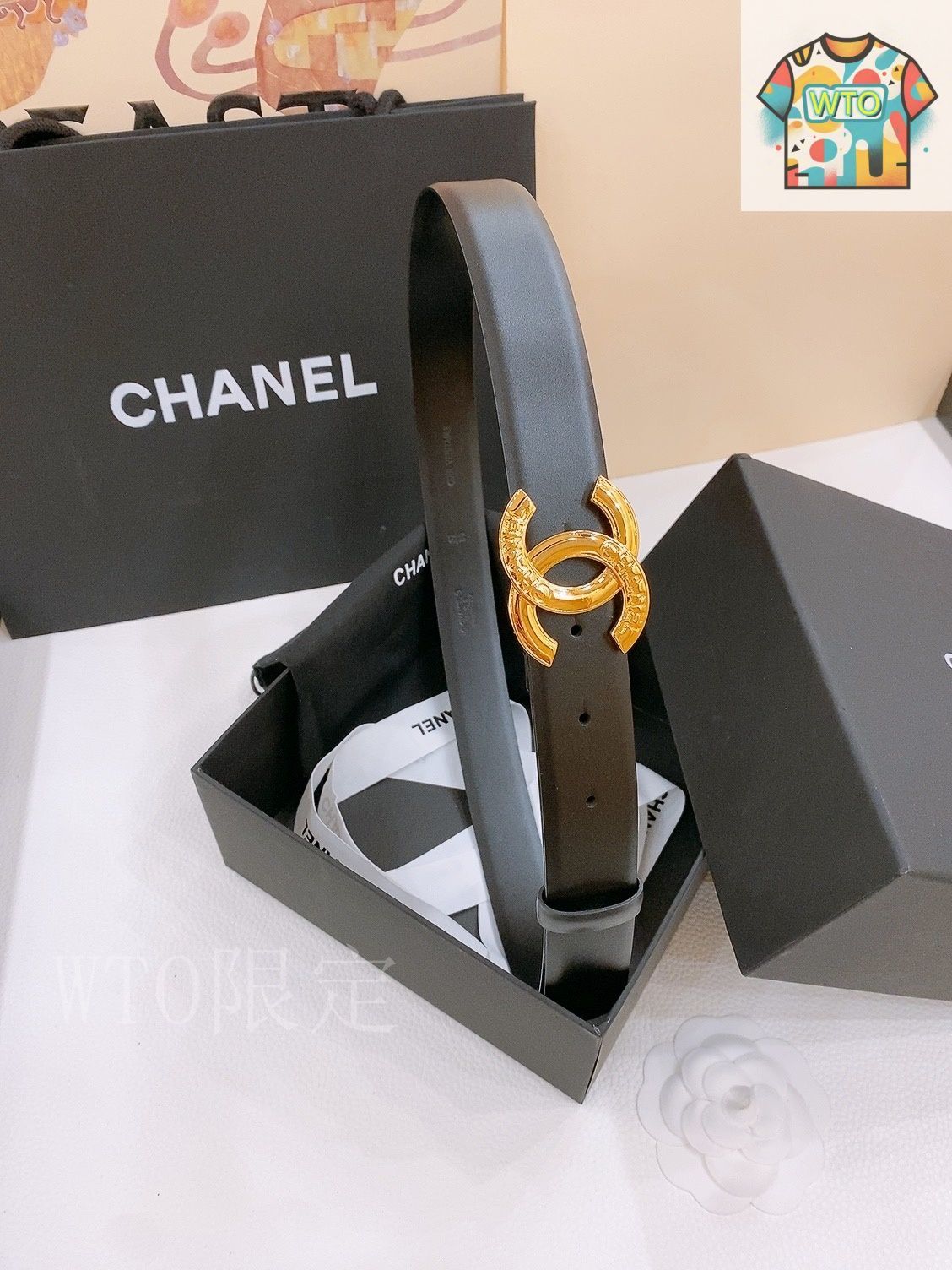 WTO通販 Chanel シャネル ダブル C ベルト-WTO輸入-HMX32