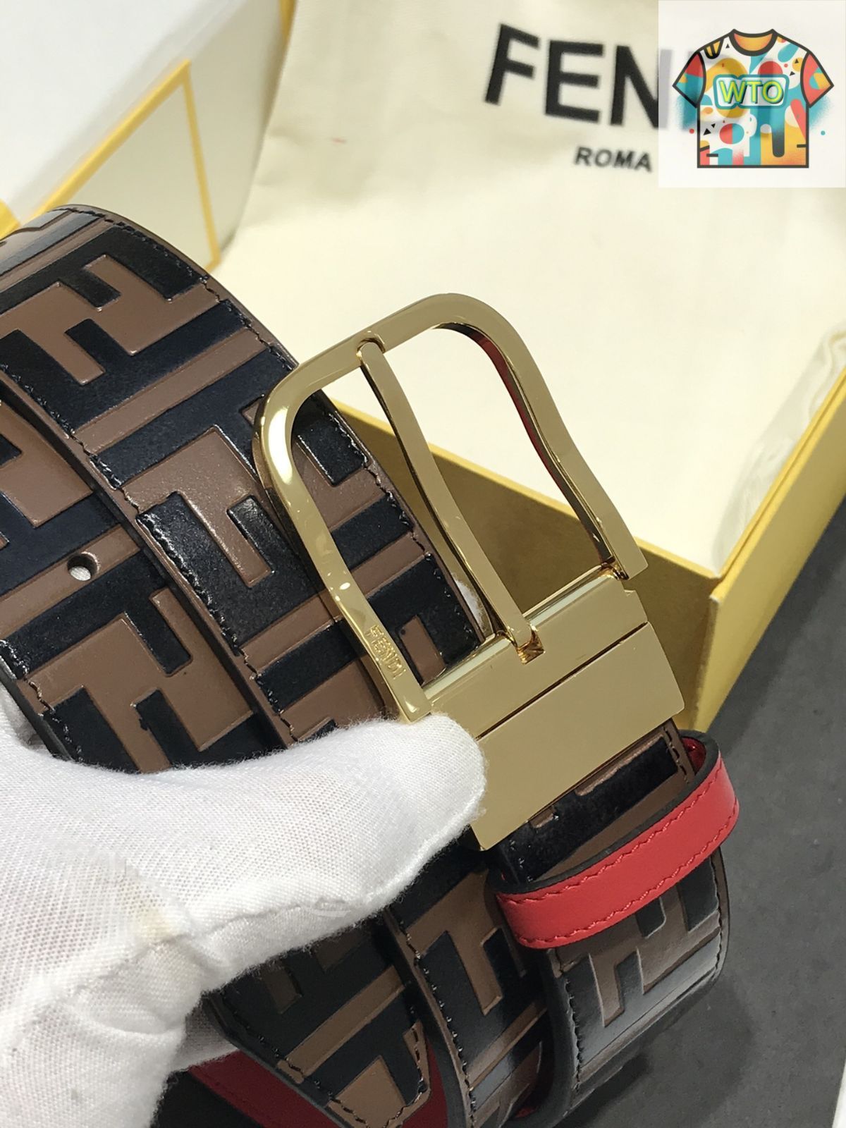 WTO通販 Fendi フェンディ ロゴデザインベルト-WTO輸入-MBO81